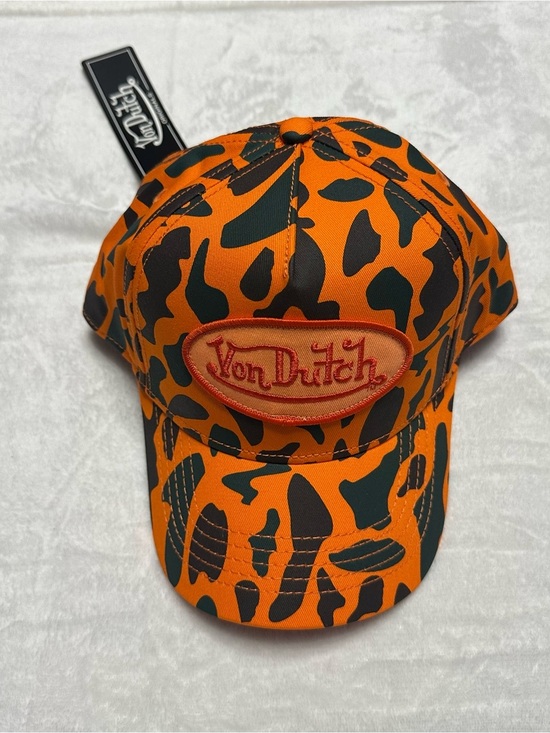 Von Dutch Accessories - Von Dutch Orange Camo Logo Baseball Cap NWT